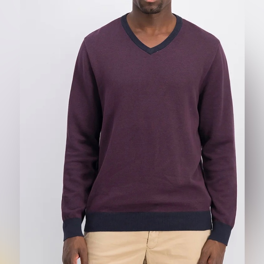 Ryan Seacrest Purple & Black Sweater